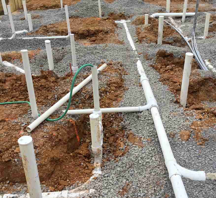 Underground plumbing install